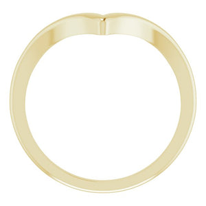 14K Gold V Ring