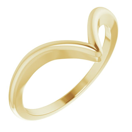 14K Gold V Ring