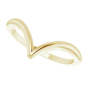 14K Gold V Ring