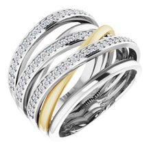 Load image into Gallery viewer, Two-Tone Diamond Infinity Ring
