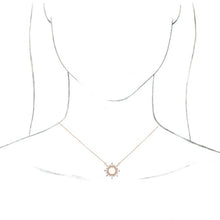 Load image into Gallery viewer, 14K Rose 3/8 CTW Natural Diamond Circle 18&quot; Necklace

