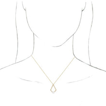 Load image into Gallery viewer, Geometric Pearl and Diamond Necklace
