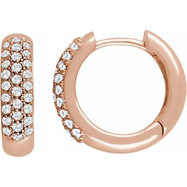 Diamond Pave Hoop Earrings