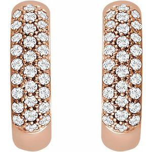 Diamond Pave Hoop Earrings