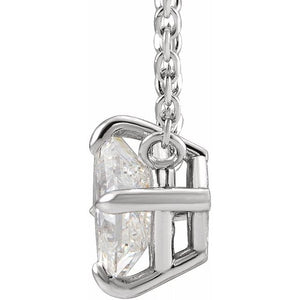 Princess Cut Diamond Solitaire Necklace