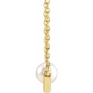 Pearl V-Bar Necklace