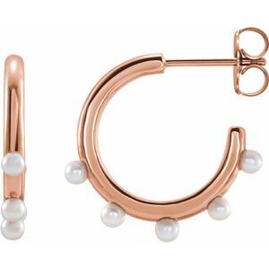 Pearl Hoop Earrings