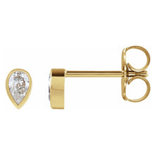 Load image into Gallery viewer, Petite Pear Diamond Studs
