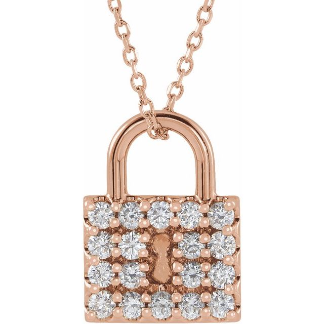 Diamond Lock Necklace