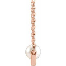 Load image into Gallery viewer, Pearl V-Bar Necklace
