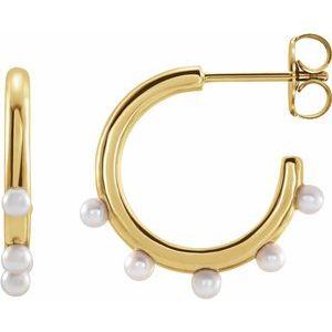 Pearl Hoop Earrings