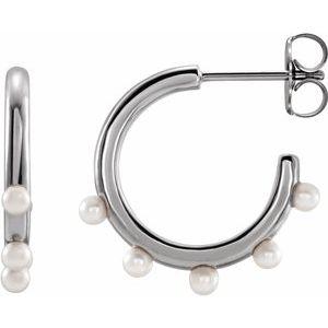 Pearl Hoop Earrings