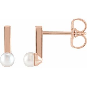 Pearl Bar Earrings