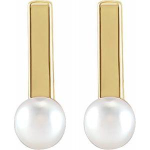 Pearl Bar Earrings