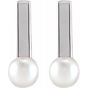 Pearl Bar Earrings