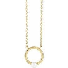 Load image into Gallery viewer, Pearl Circle Necklace
