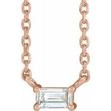 Load image into Gallery viewer, Baguette Solitaire Necklace
