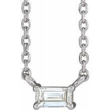 Load image into Gallery viewer, Baguette Solitaire Necklace
