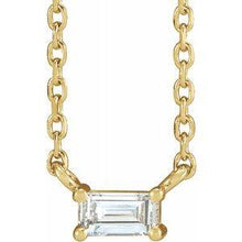 Load image into Gallery viewer, Baguette Solitaire Necklace
