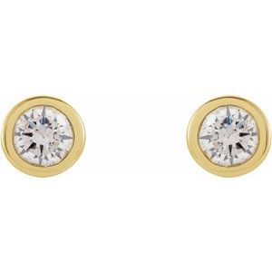 Micro Bezel-Set Diamond Earrings