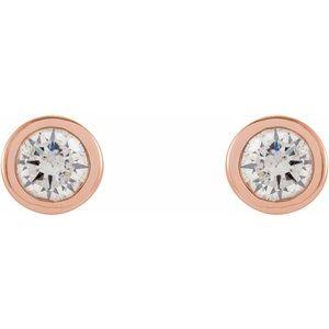 Micro Bezel-Set Diamond Earrings