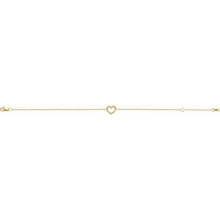 Load image into Gallery viewer, 14K Yellow Heart 6 1/2-7 1/2&quot; Bracelet
