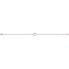 Load image into Gallery viewer, 14K Rose Heart 6 1/2-7 1/2&quot; Bracelet
