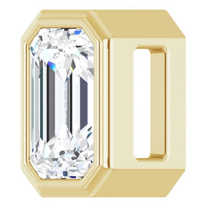 Emerald Cut Diamond Slide Pendant