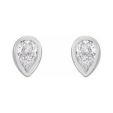 Load image into Gallery viewer, Petite Pear Diamond Studs
