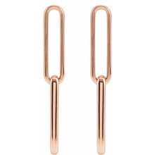 Load image into Gallery viewer, Elongated Flat Link Earrings
