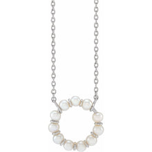 Load image into Gallery viewer, Pearl Circle Necklace
