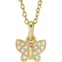 Load image into Gallery viewer, Diamond Butterfly Necklace
