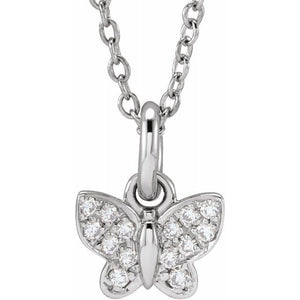 Diamond Butterfly Necklace