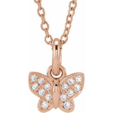 Load image into Gallery viewer, Diamond Butterfly Necklace
