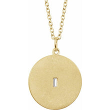 Load image into Gallery viewer, 14K Yellow .08 CT Diamond Disc 16-18&quot; Necklace
