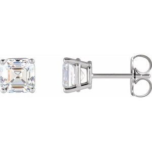 Asscher Diamond Studs