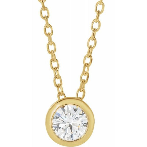 Diamond Bezel Set Necklace