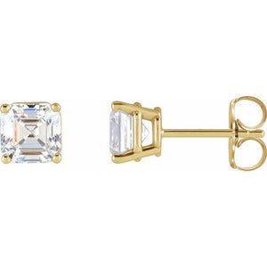 Asscher Diamond Studs