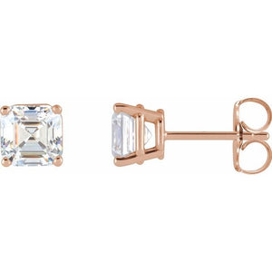 Asscher Diamond Studs