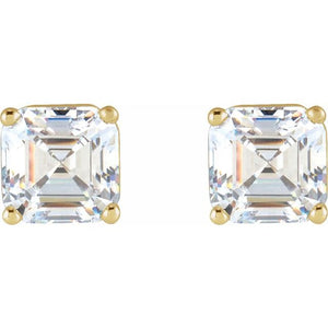 Asscher Diamond Studs