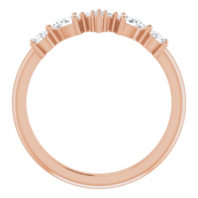 14K Rose 3/8 CTW Diamond Stackable Ring