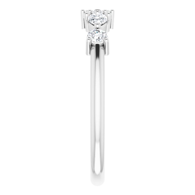 14K White 3/8 CTW Diamond Stackable Ring
