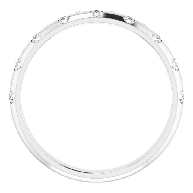 14K White 2.5 mm Round French-Set Anniversary Band Mounting