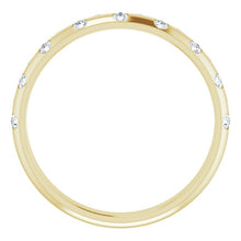 Load image into Gallery viewer, 14K Yellow 1/6 CTW Natural Diamond Anniversary Band
